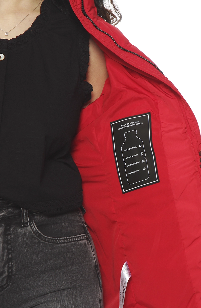 PARKA MANGA LARGA CON APLICACION EN CAPUCHA CIERRE - 5