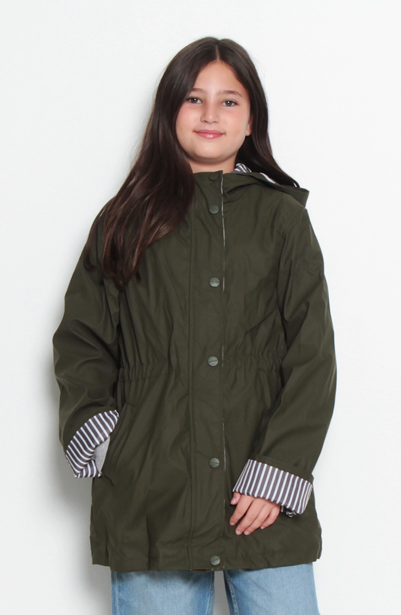 CHAQUETA IMPERMEABLE KID MANGA LARGA CON CAPUCHA NINITA - 1
