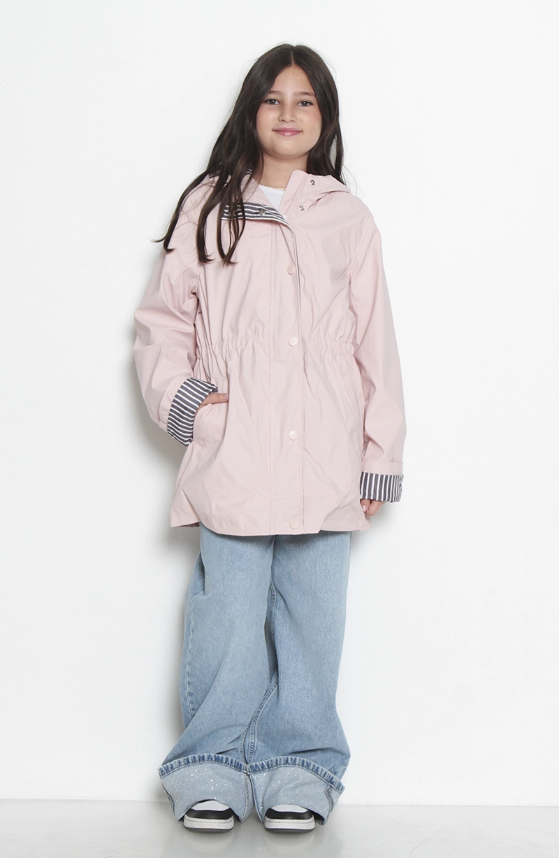 CHAQUETA IMPERMEABLE KID MANGA LARGA CON CAPUCHA NINITA - 5