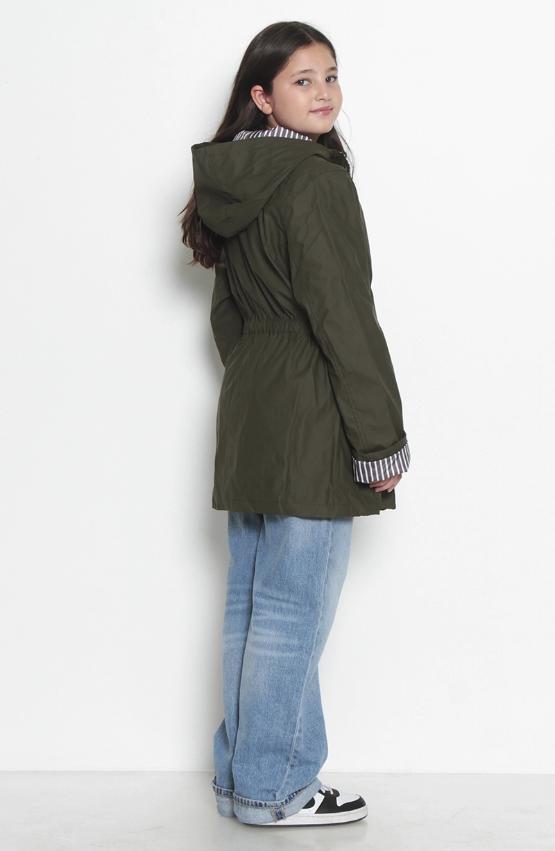 CHAQUETA IMPERMEABLE KID MANGA LARGA CON CAPUCHA NINITA - 8