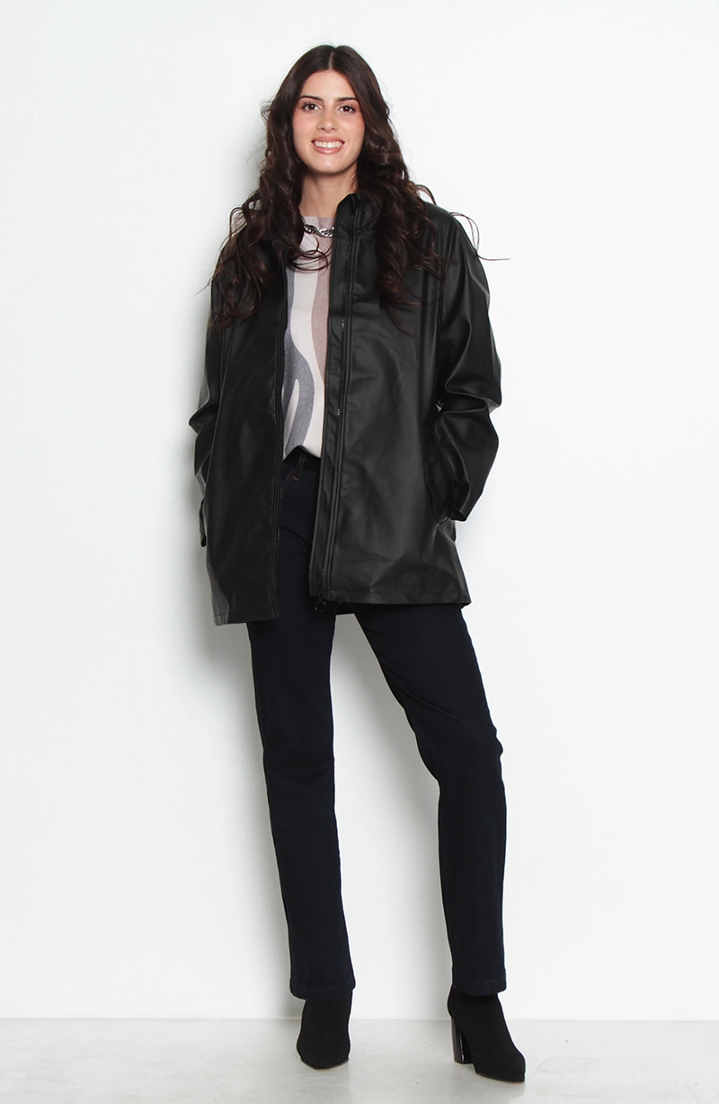 CHAQUETA IMPERMEABLE MANGA LARGA CON CAPUCHA - 5