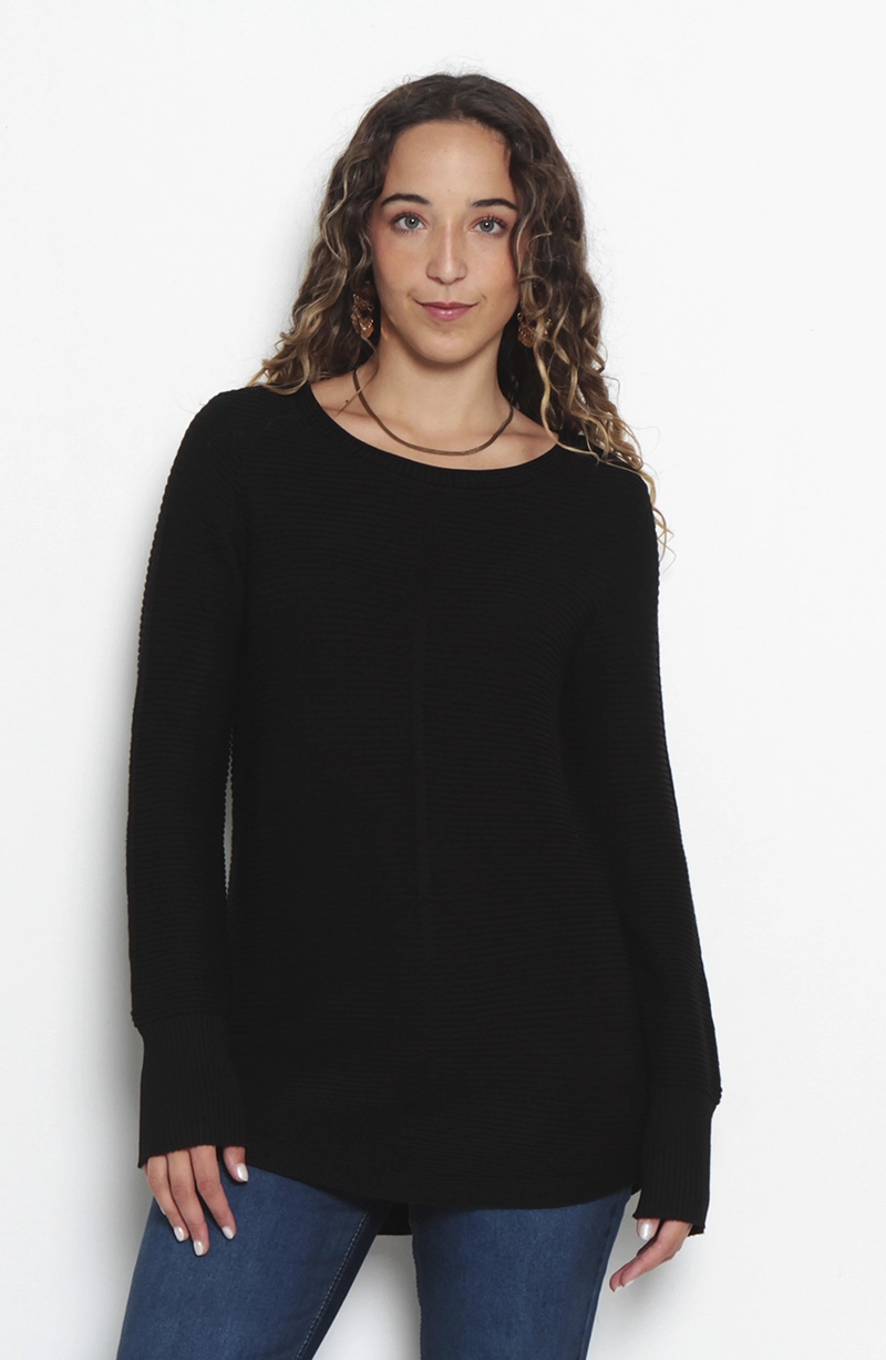 SWEATER BASICO MANGA LARGA ESCOTE REDONDO - 1