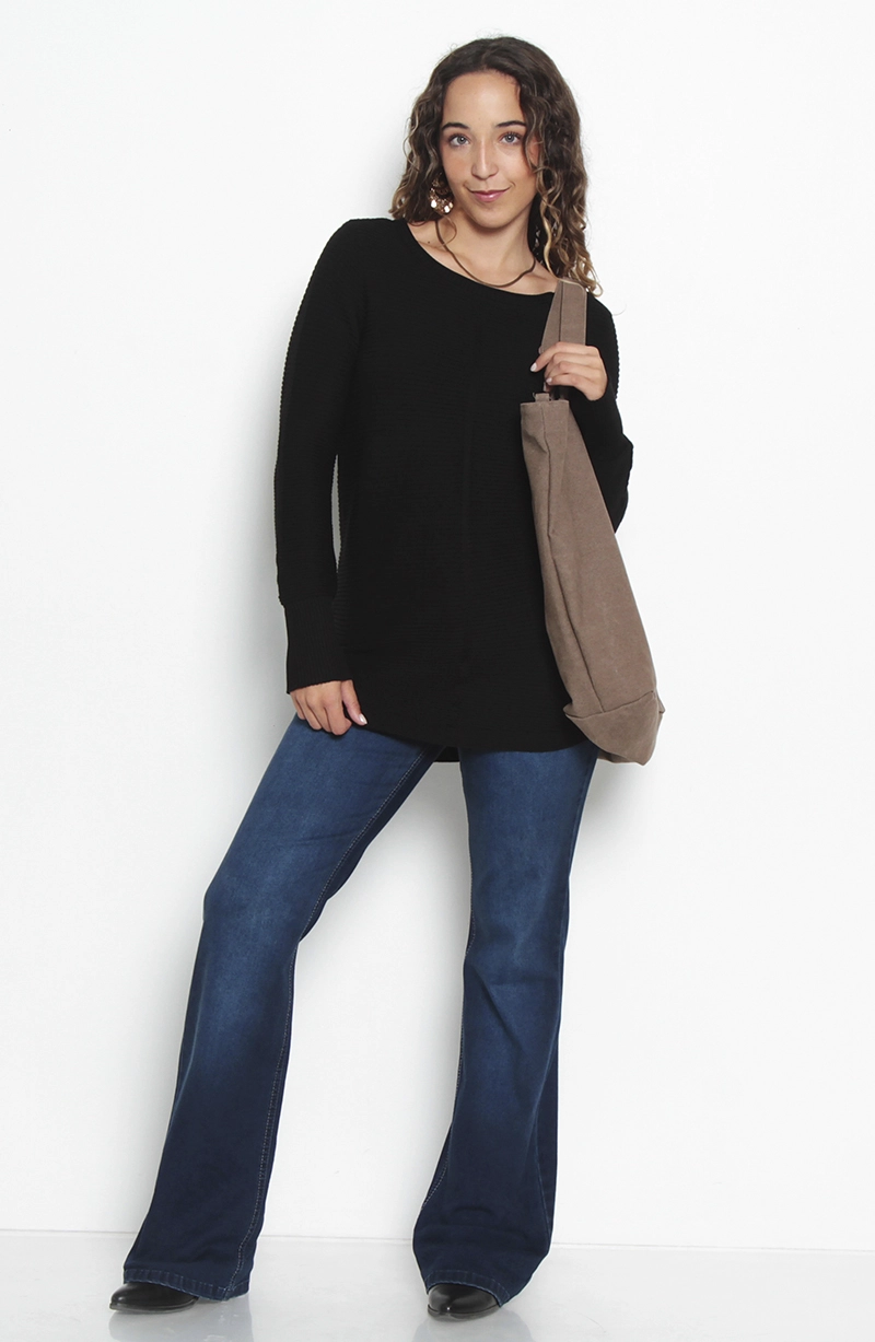 SWEATER BASICO MANGA LARGA ESCOTE REDONDO - 3
