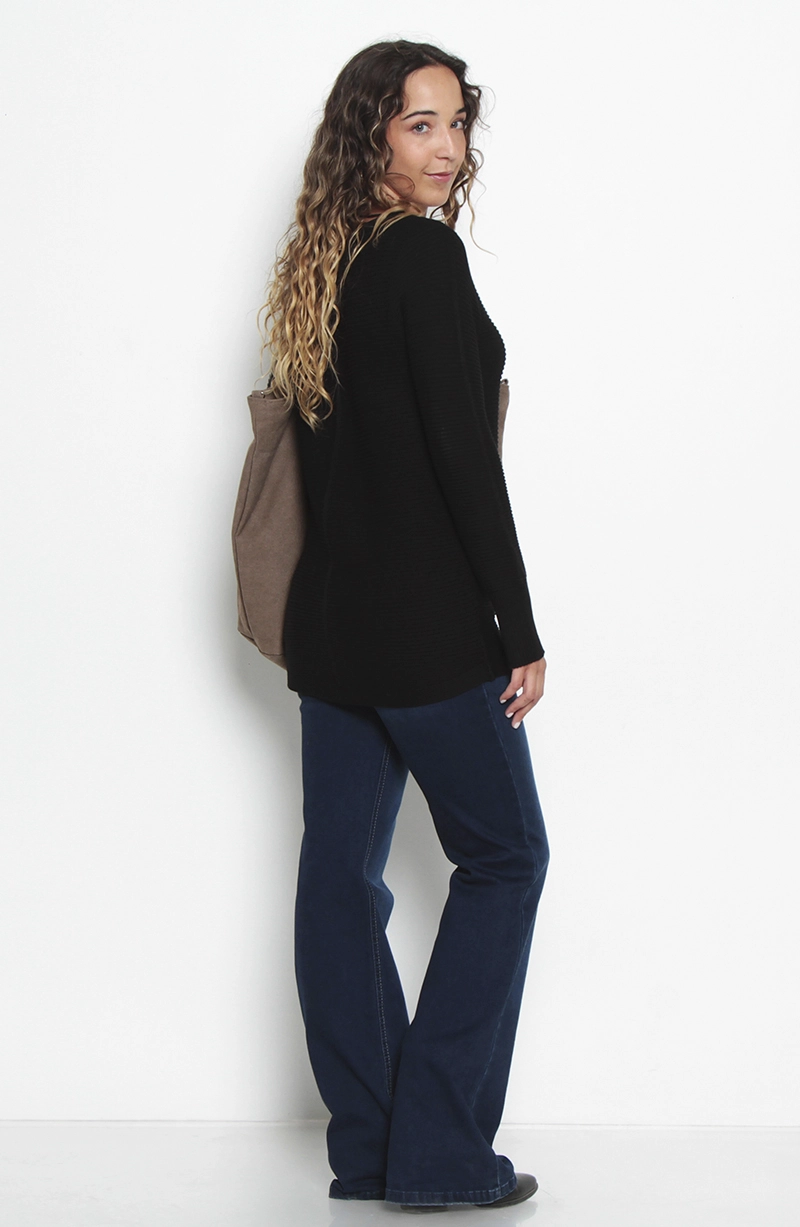 SWEATER BASICO MANGA LARGA ESCOTE REDONDO - 5