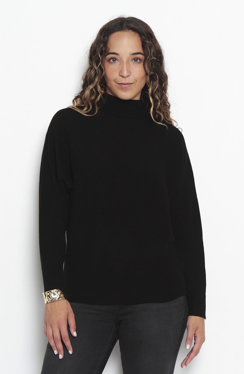 SWEATER MANGA LARGA RANGLA SOLIDO CUELLO MEDIO ALTO - 1