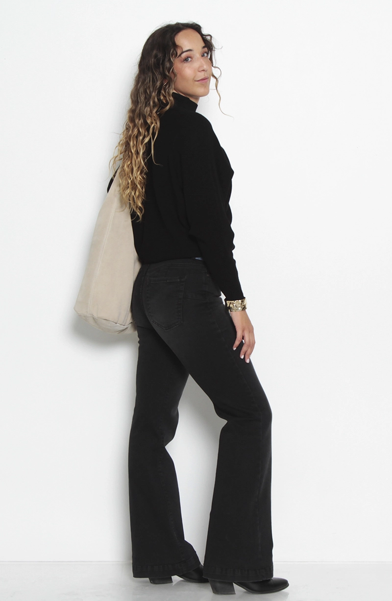 SWEATER MANGA LARGA RANGLA SOLIDO CUELLO MEDIO ALTO - 7