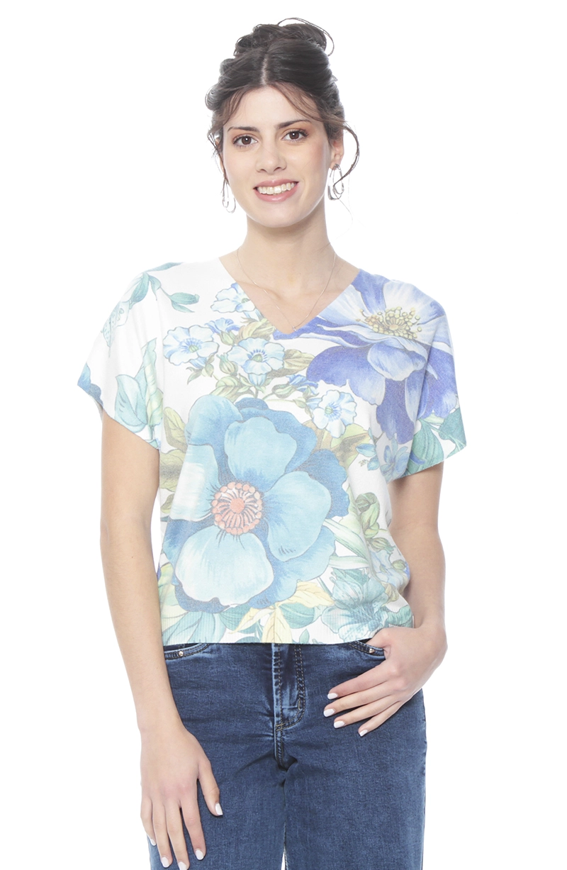 SWEATER MANGA CORTA SUBLIMADO ESCOTE V - 1