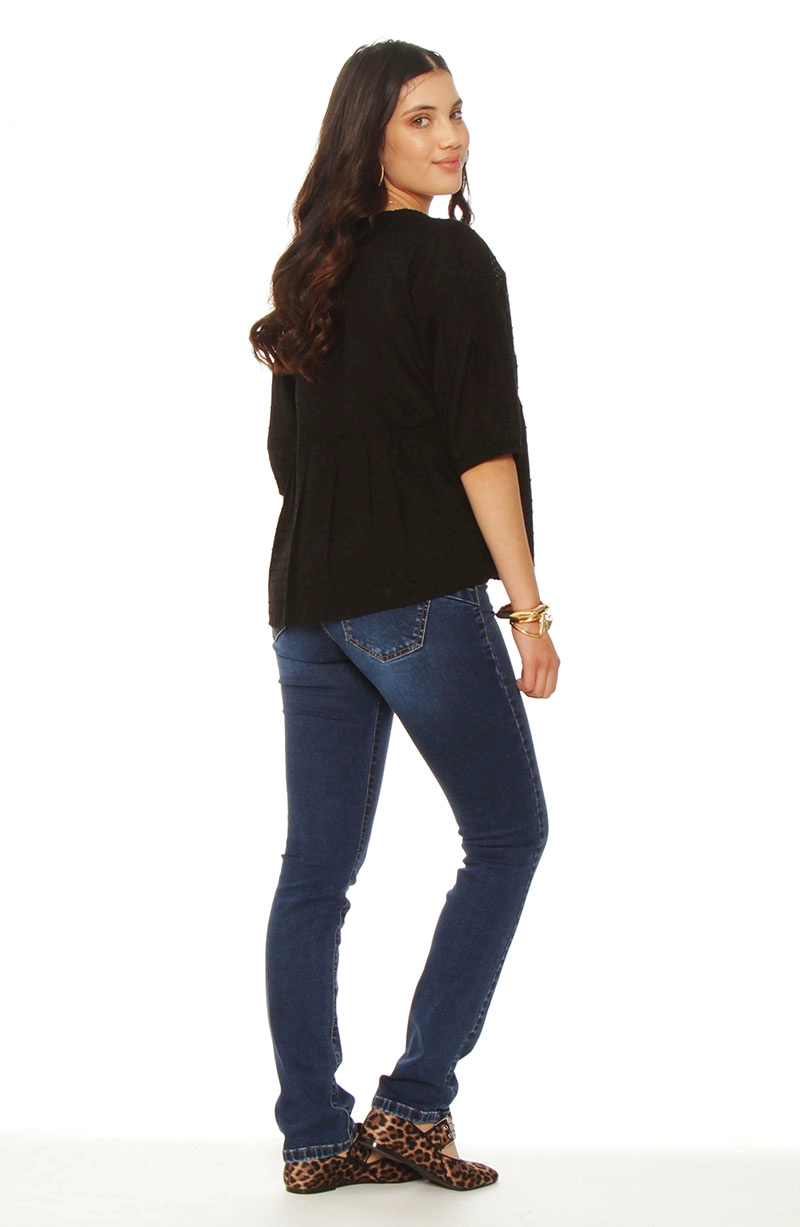 BLUSA MANGA CORTA BRODERY ESCOTE V - 6