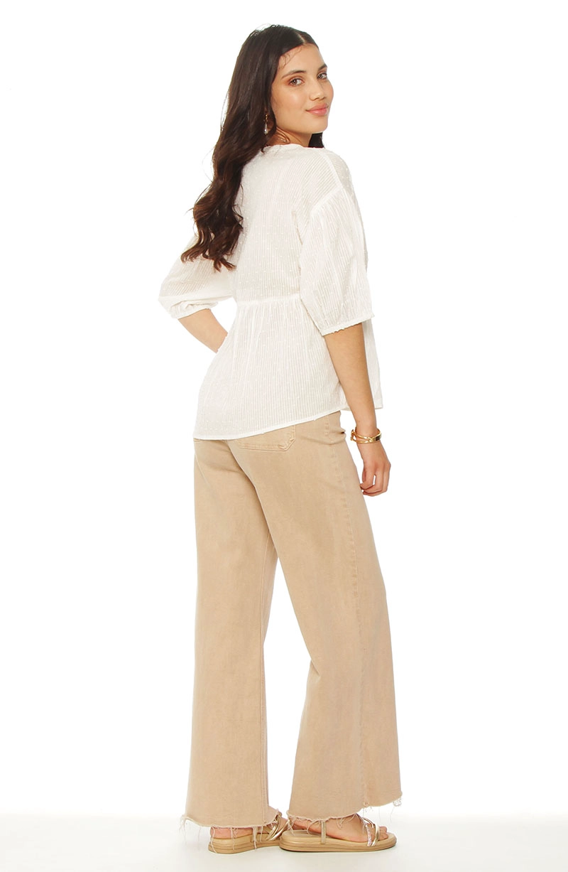 BLUSA MANGA CORTA BRODERY ESCOTE V - 7