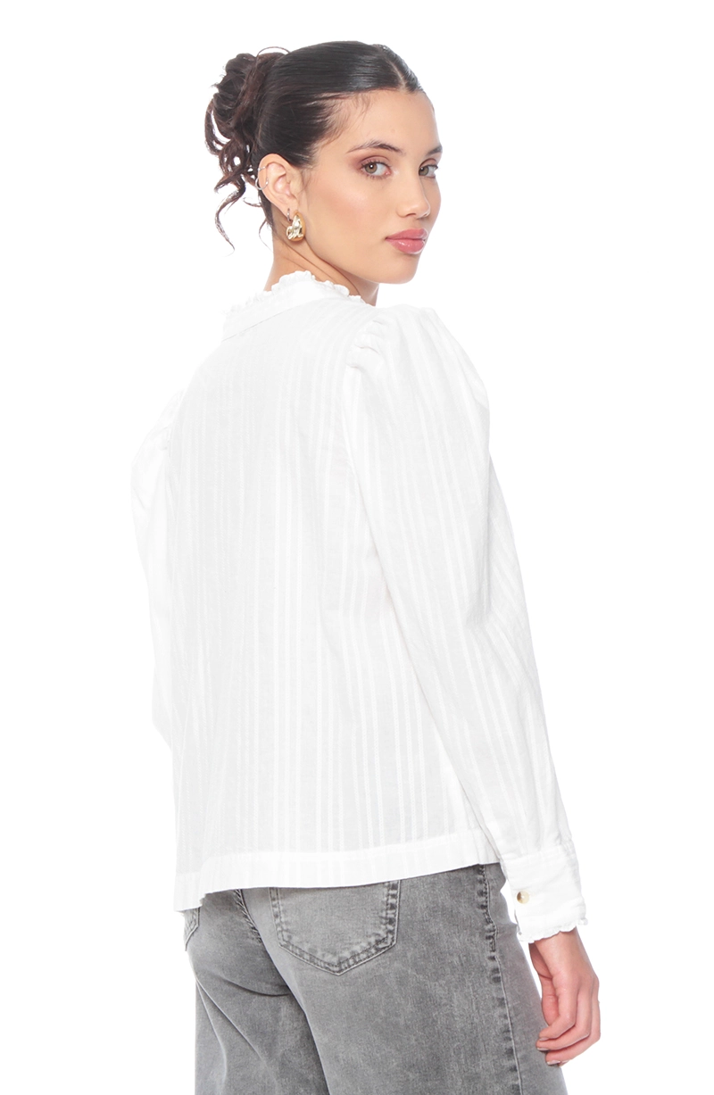 BLUSA MANGA LARGA BRODERY ABOTONADA EN DELANTERO - 6