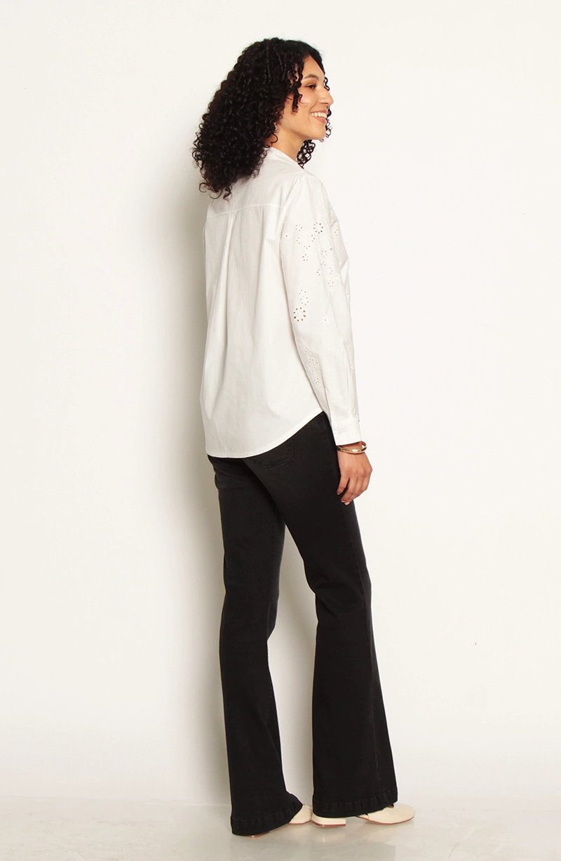 BLUSA MANGA LARGA CON BROIDERY EN DELANTERO - 7