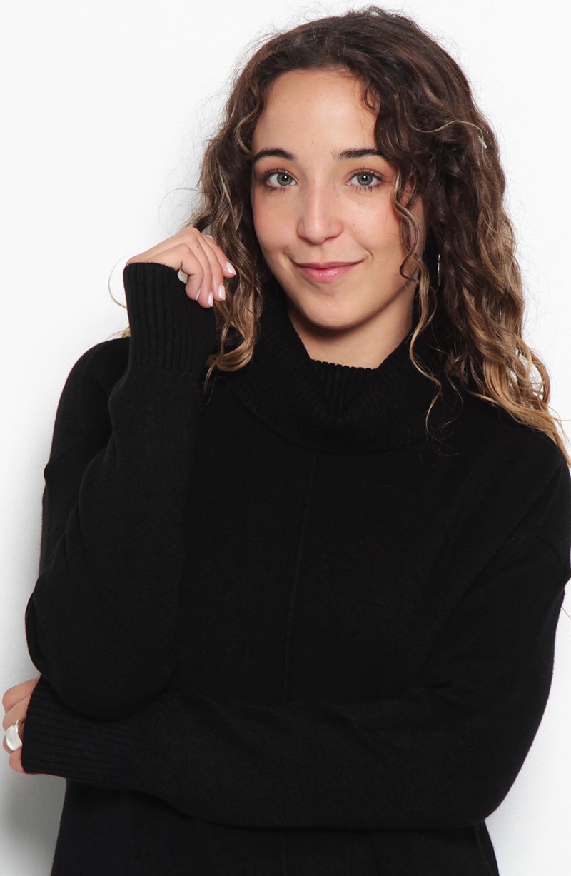 SWEATER MANGA LARGA CUELLO ALTO - 2