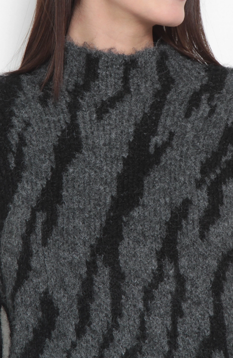 SWEATER ANIMAL PRINT MANGA LARGA  CUELLO ALTO - 7