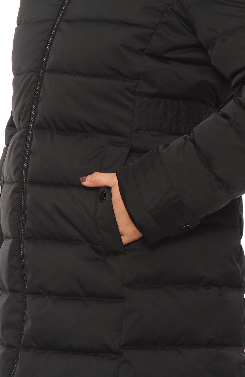 PARKA LARGA CON CIERRE MANGA LARGA CON APLICACION EN CAPUCHA - 2