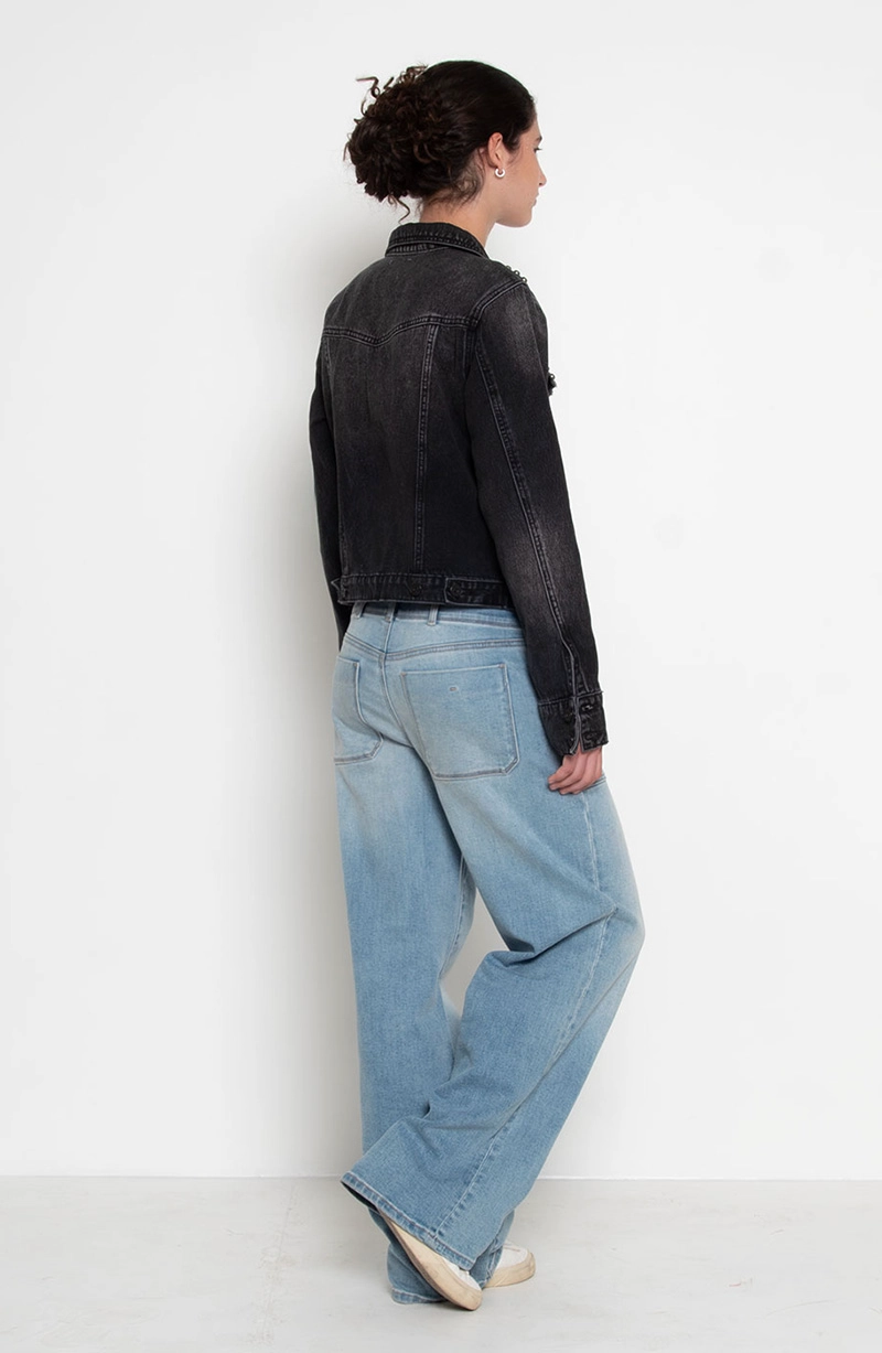 CHAQUETA DENIM MANGA LARGA CON TACHAS ABOTONADA EN DELANTERO - 7