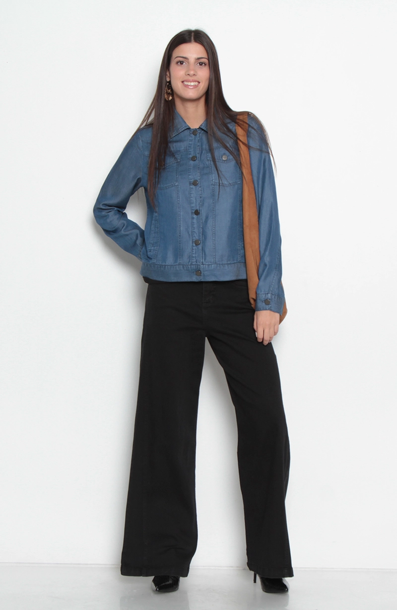 CHAQUETA TENCEL ABOTONADA EN DELANTERO Y BOLSILLOS - 5