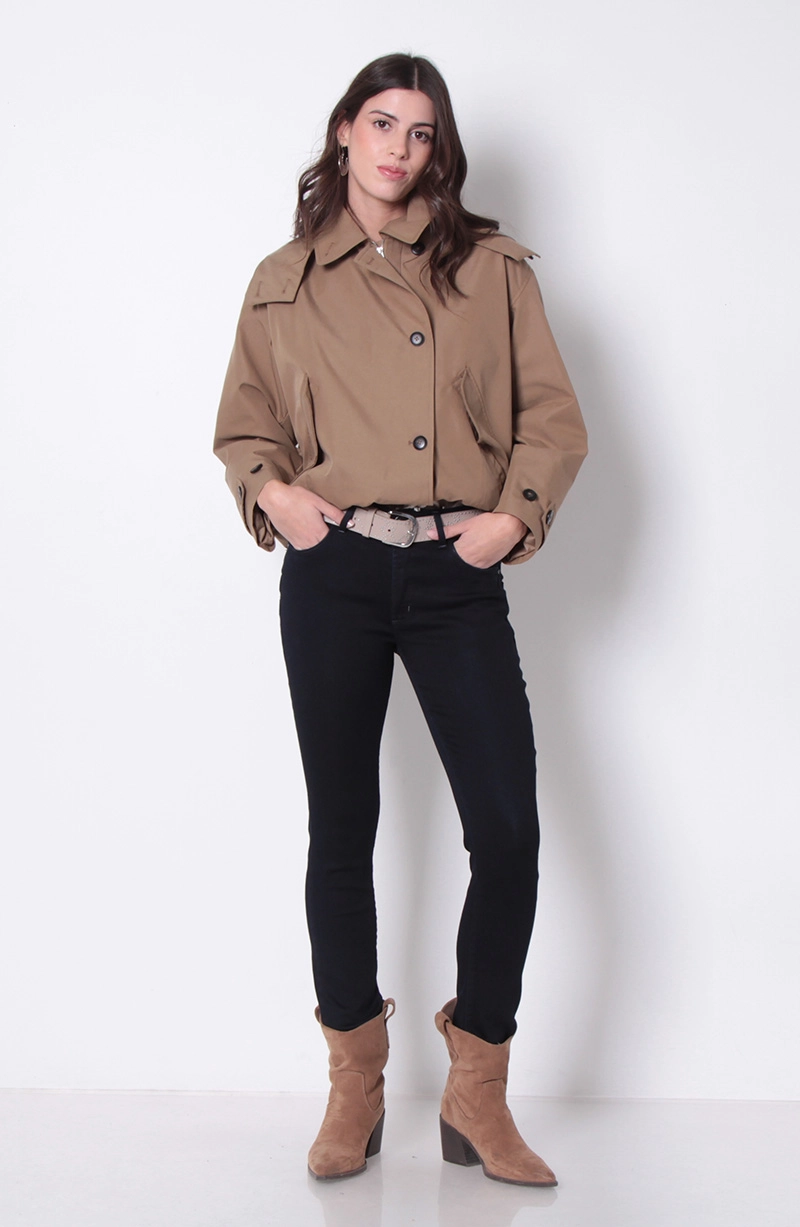JEANS SLIM TIRO ALTO PRETINA MEDIA 2 BOTONES - 4