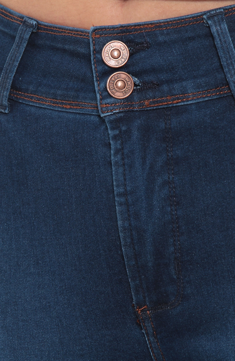 JEANS MUJER  PITILLO PUSH UP TIRO ALTO PRETINA MEDIA - 2