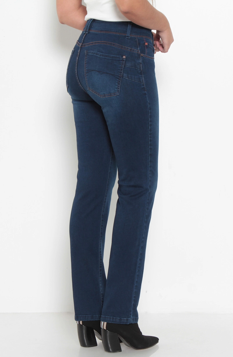 JEANS MUJER  PITILLO PUSH UP TIRO ALTO PRETINA MEDIA - 7