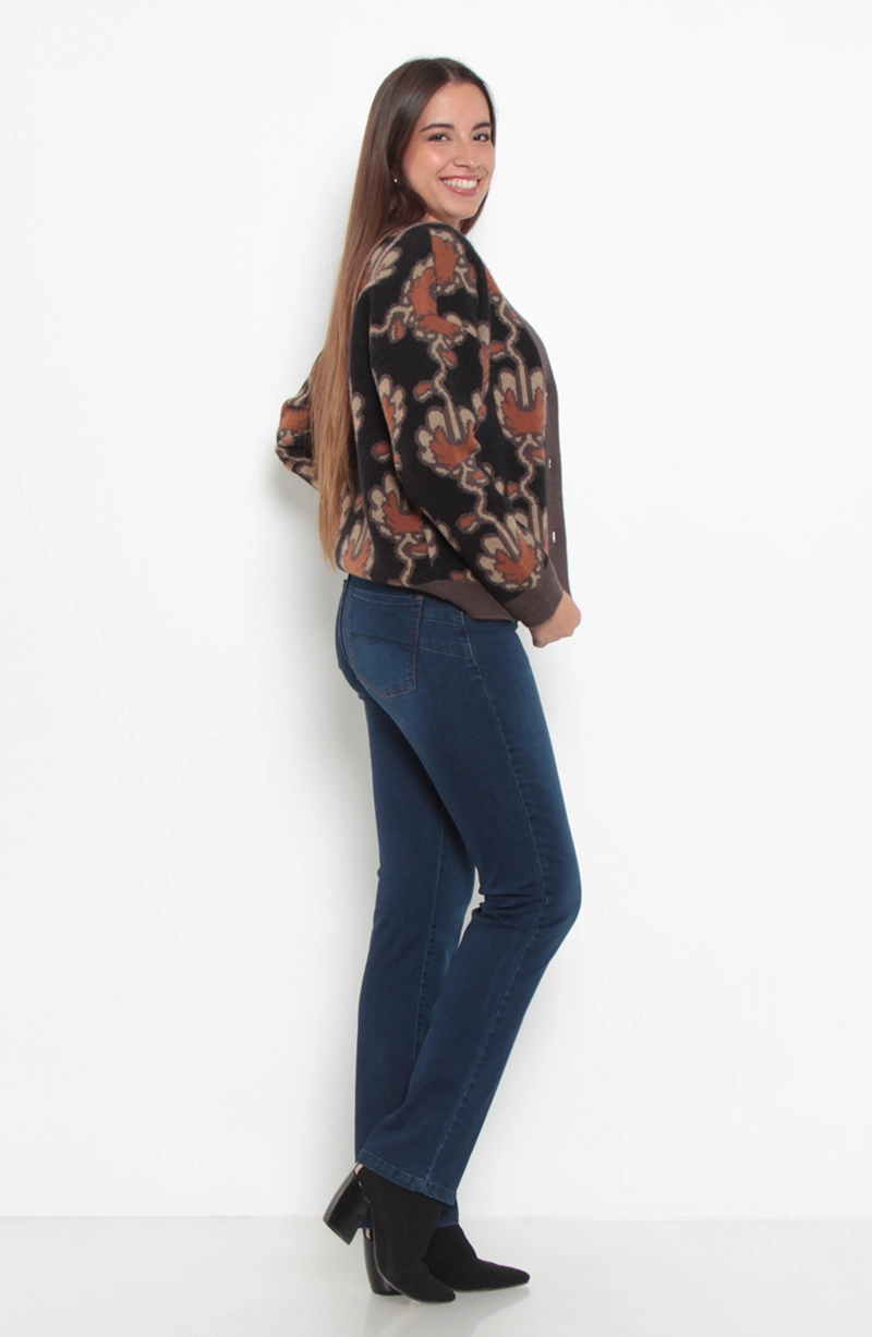 JEANS MUJER  PITILLO PUSH UP TIRO ALTO PRETINA MEDIA - 8