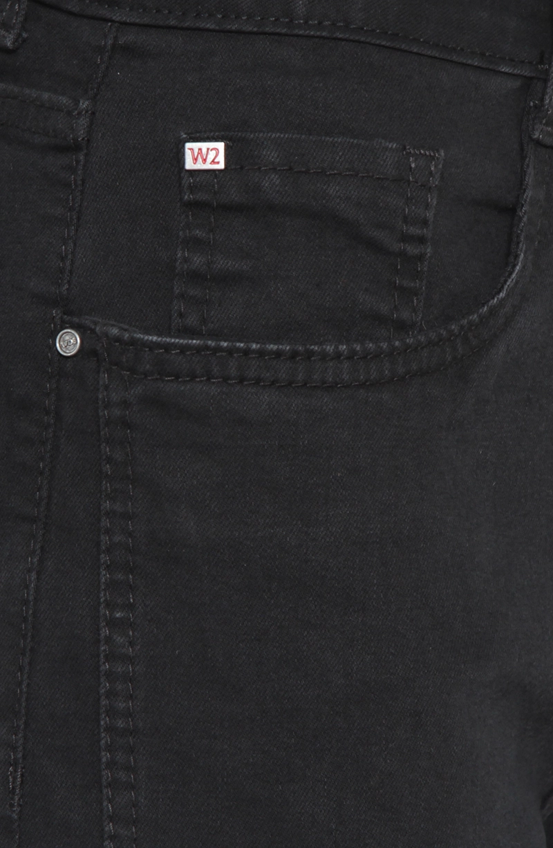 JEANS MUJER PIERNA WIDE TIRO ALTO PRETINA BASICA UN BOTON - 3