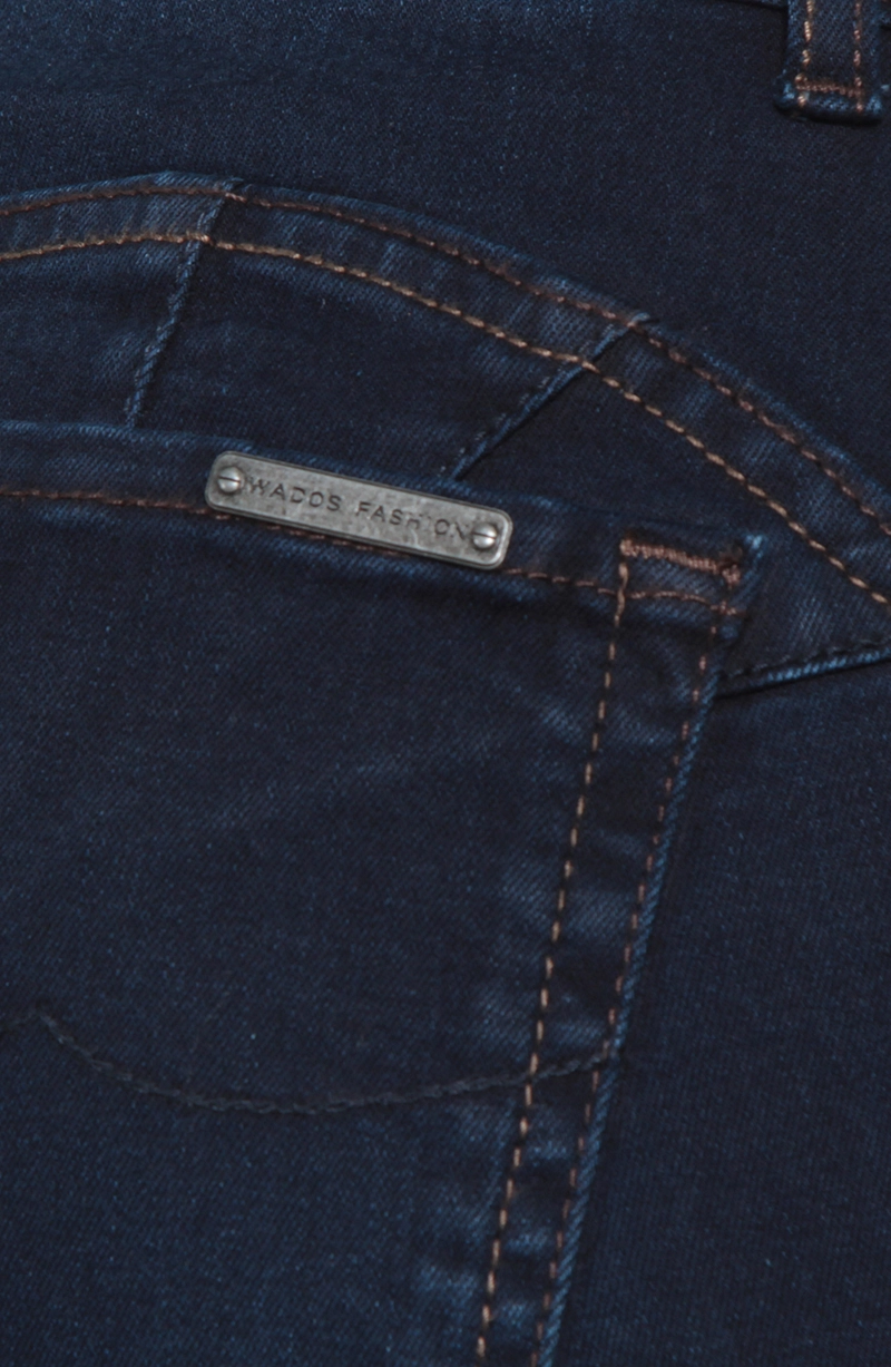 JEANS MUJER RECTO TIRO MEDIO PRETINA BASICA UN BOTON - 6