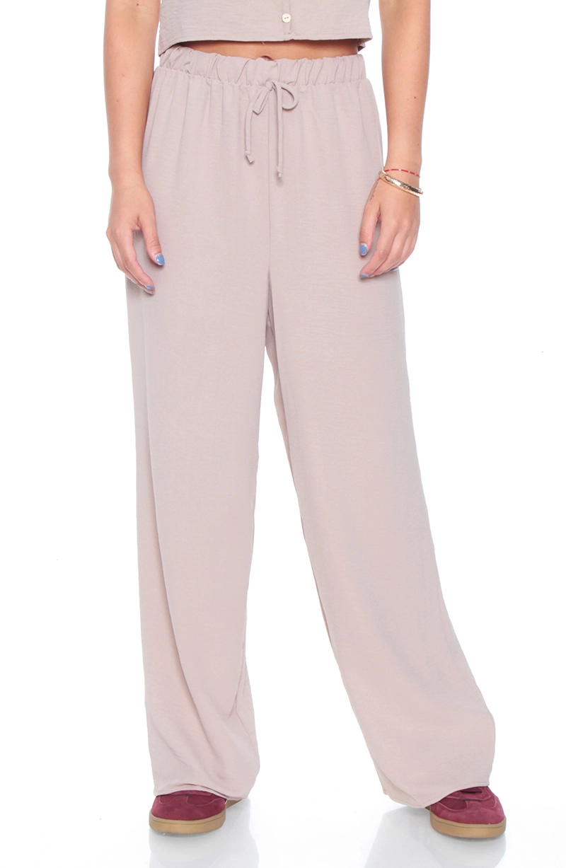 CONJUNTO VEST Y PANTALON WIDE LEG PRETINA ELASTICADA - 6
