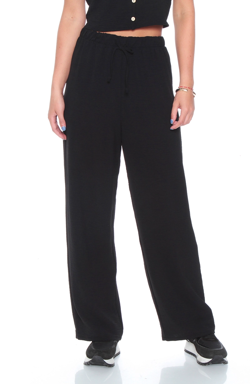 CONJUNTO VEST Y PANTALON WIDE LEG PRETINA ELASTICADA - 7