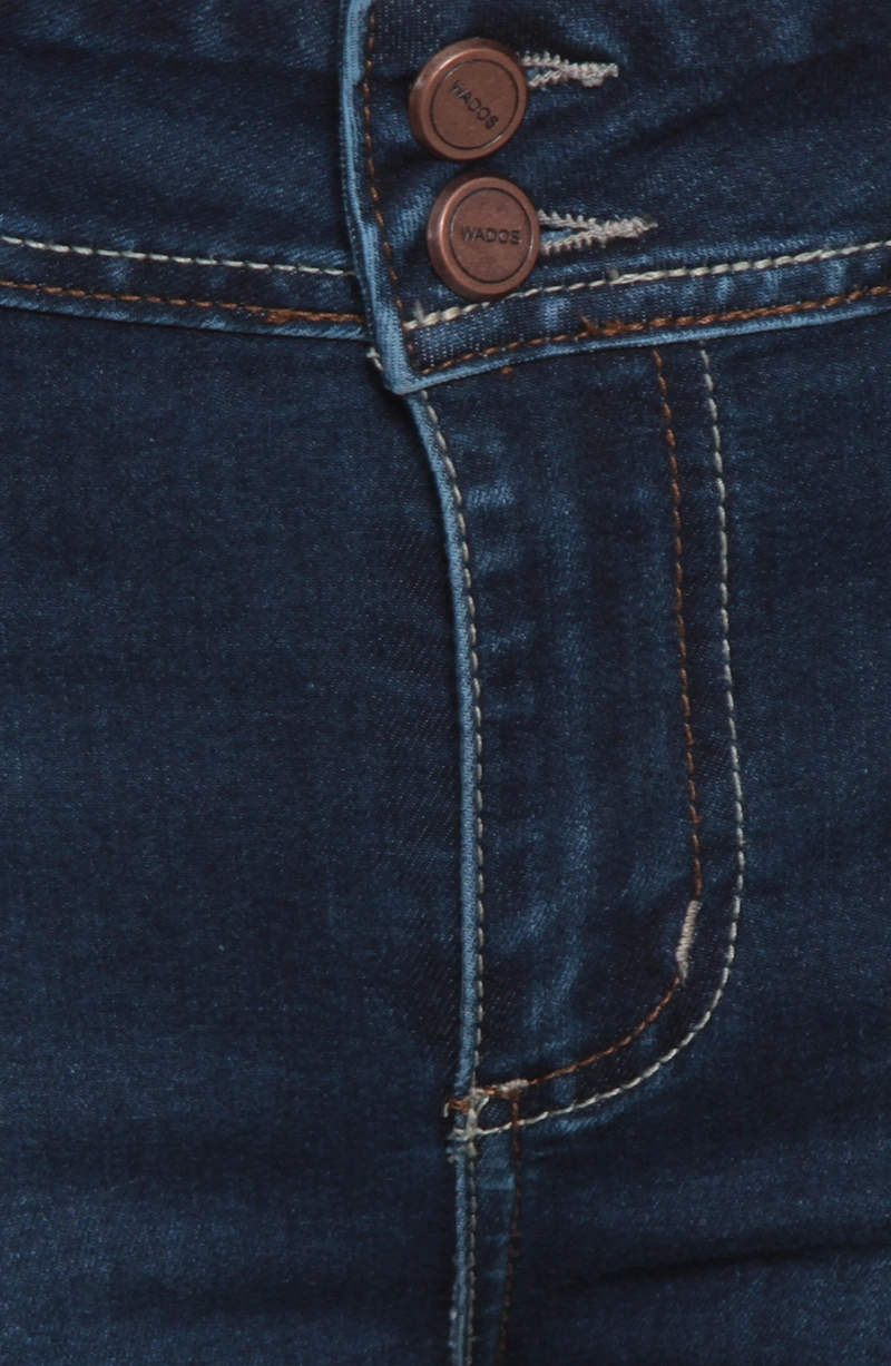 JEANS MUJER CARGO PIERNA FLARE TIRO ALTO PRETINA MEDIA - 2
