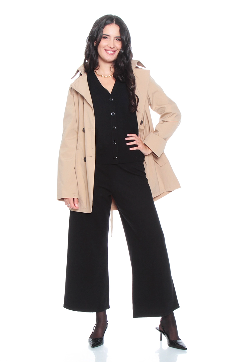 CONJUNTO CHALECO SIN MANGA Y PANTALON WIDE LEG TIRO ALTO - 9