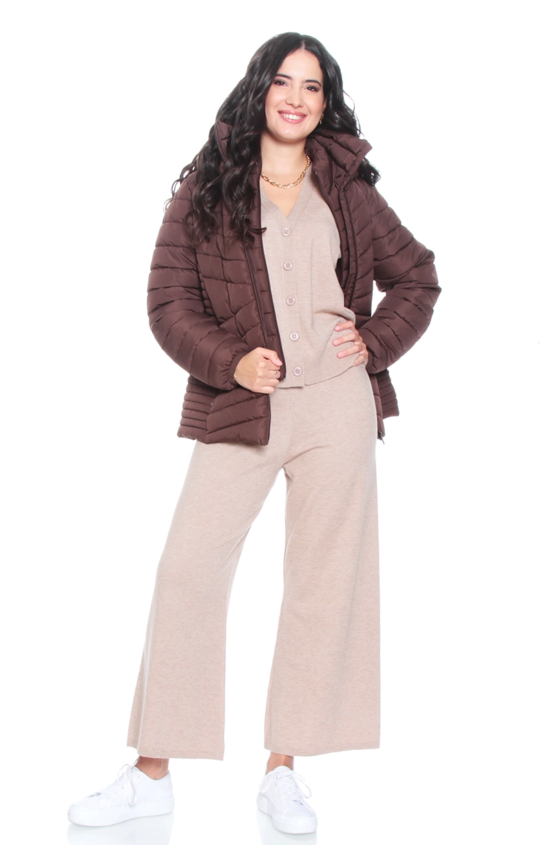 CONJUNTO CHALECO SIN MANGA Y PANTALON WIDE LEG TIRO ALTO - 9