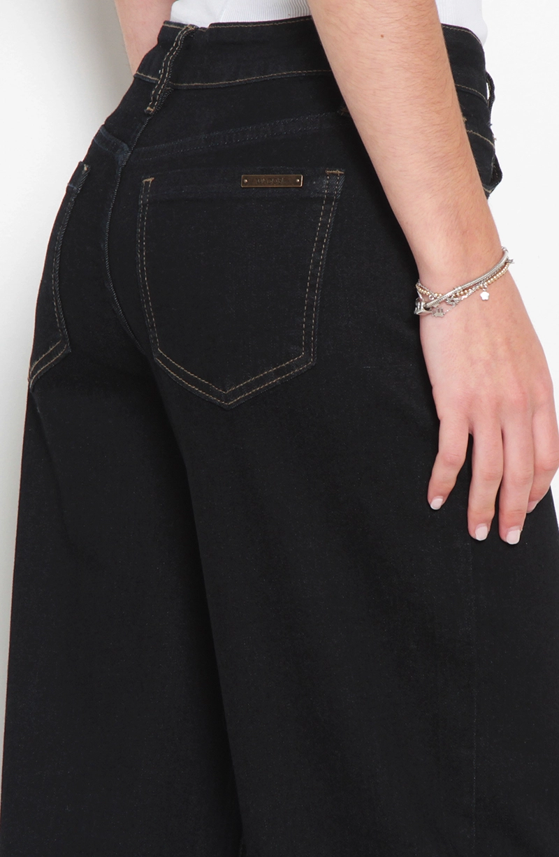 JEANS MUJER RECTO TIRO MEDIO PRETINA BASICA 1 BOTON - 6