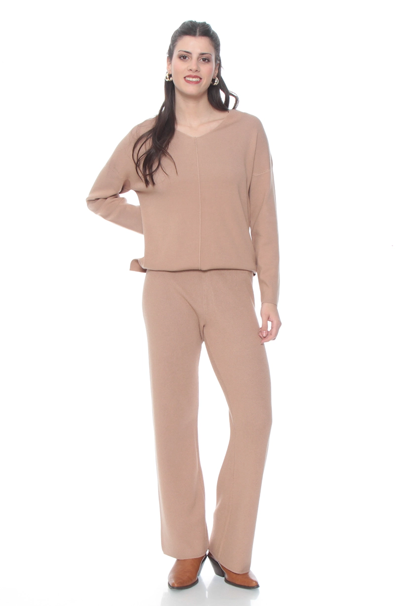 CONJUNTO SWEATER Y PANTALON SOLIDO - 1