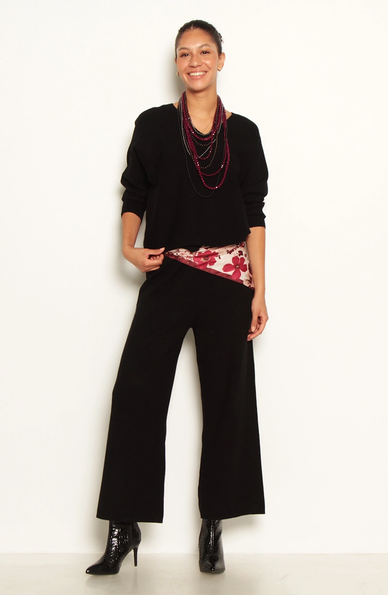 CONJUNTO TEJIDO SWEATER Y PANTALON WIDE LEG - 4