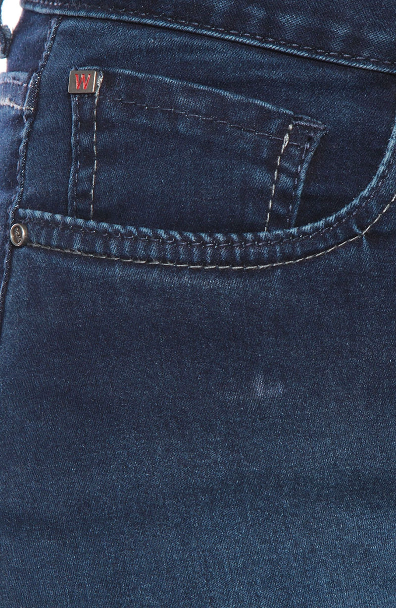 JEANS MUJER TIRO MEDIO  PRETINA  BOLSILLO TAPETA FALSA - 4