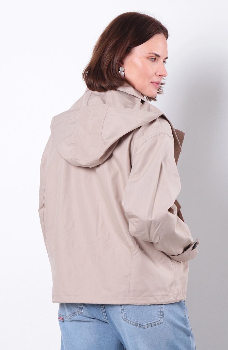 CHAQUETA MANGA LARGA CRUZADA  CON BOLSILLOS - 3