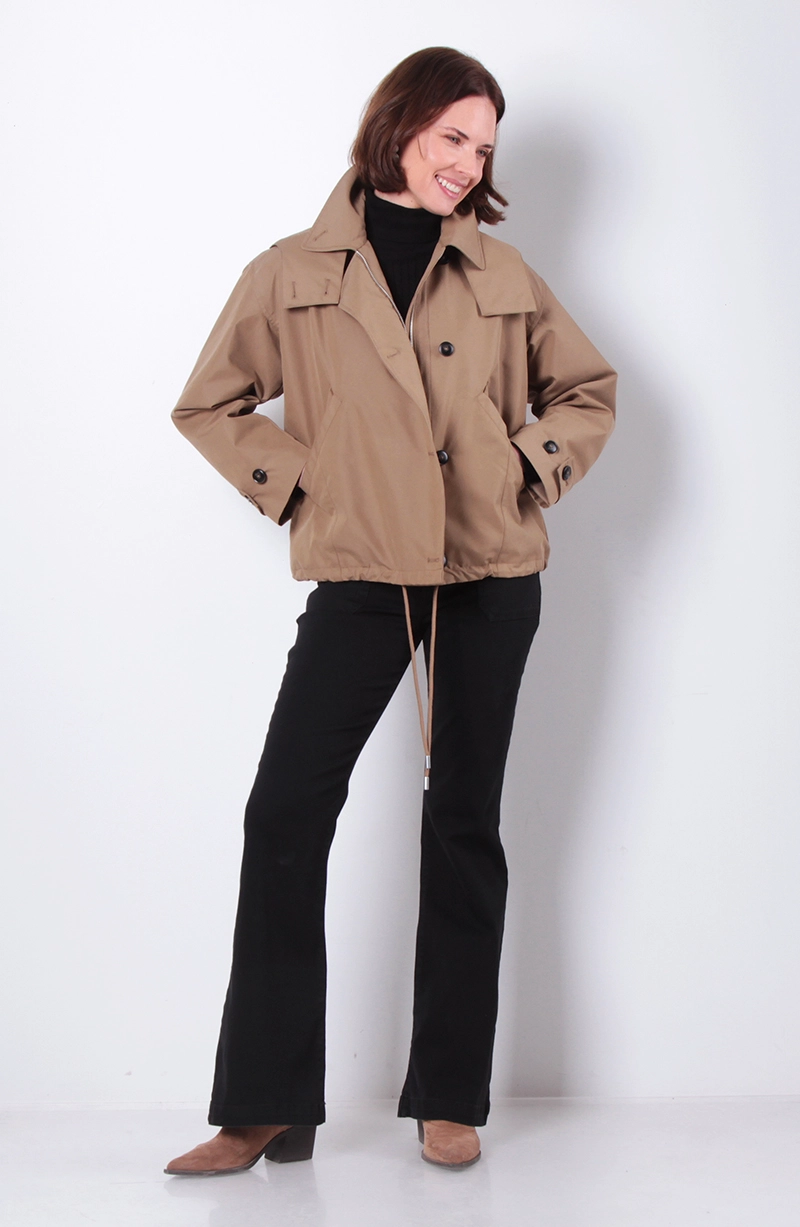 CHAQUETA MANGA LARGA CRUZADA  CON BOLSILLOS - 3