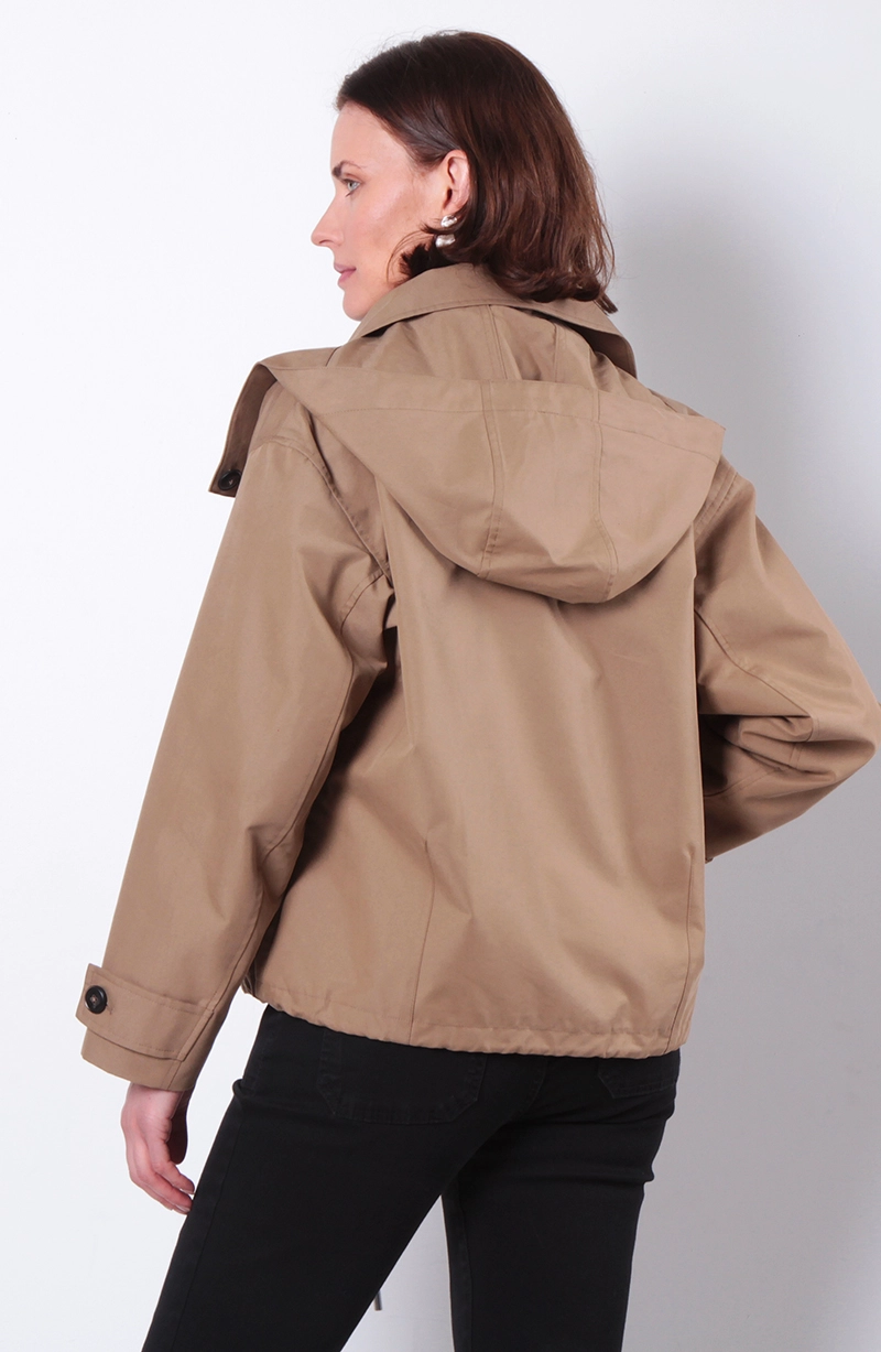 CHAQUETA MANGA LARGA CRUZADA  CON BOLSILLOS - 4