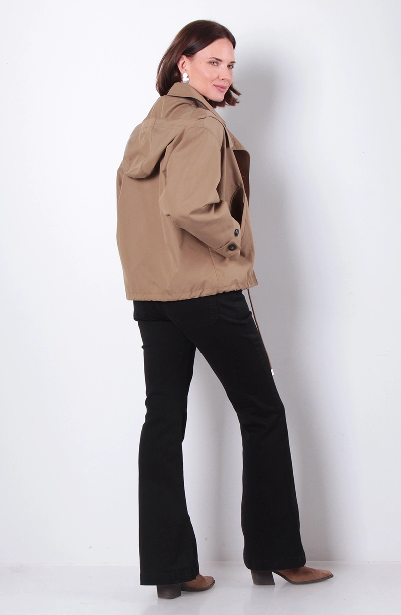 CHAQUETA MANGA LARGA CRUZADA  CON BOLSILLOS - 5