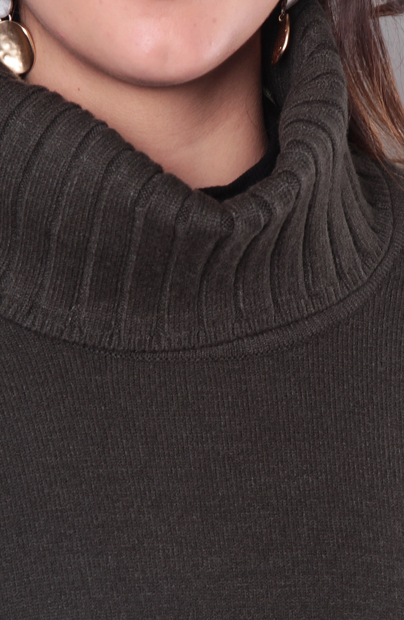 SWEATER MANGA LARGA CUELLO ALTO - 2