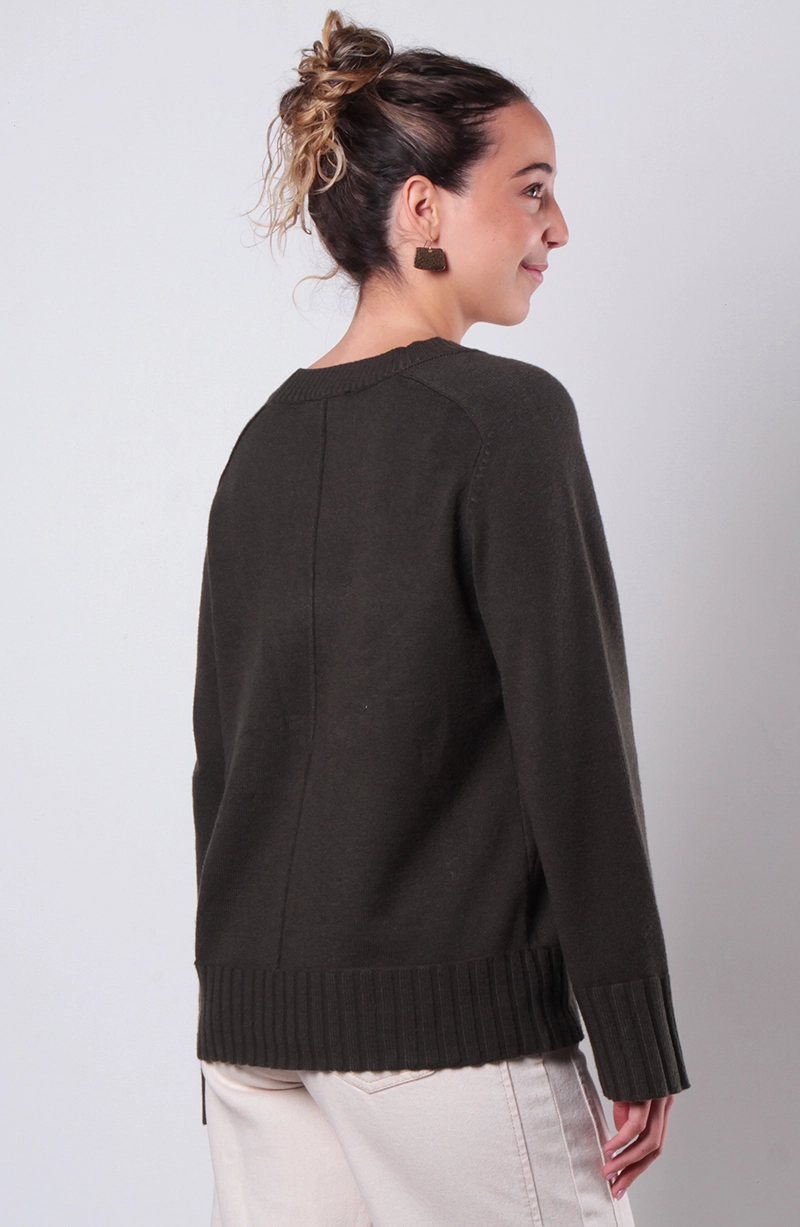 SWEATER MANGA LARGA ESCOTE REDONDO CON TEXTURA - 7