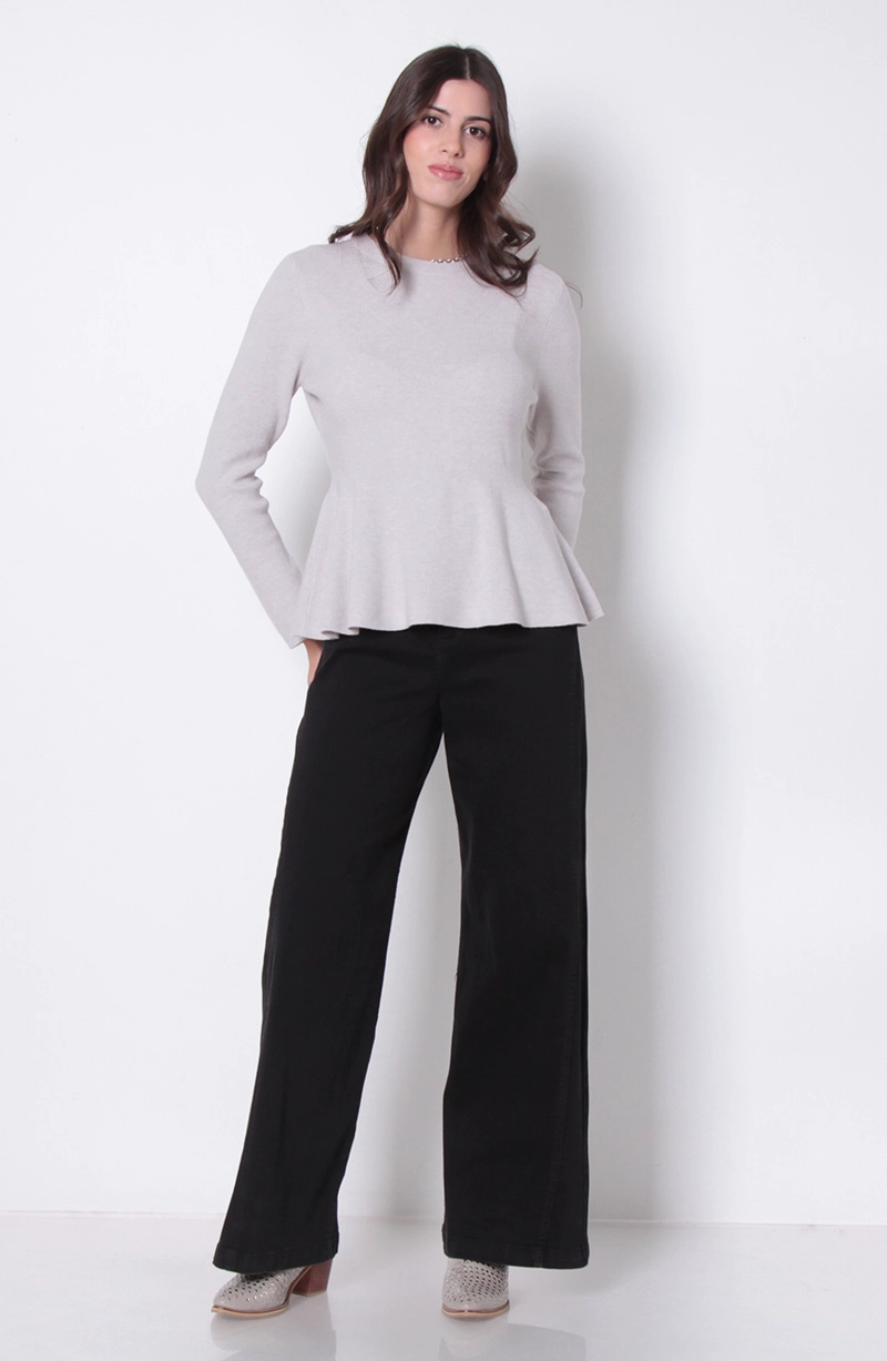 SWEATER MANGA LARGA CUELLO REDONDO - 4
