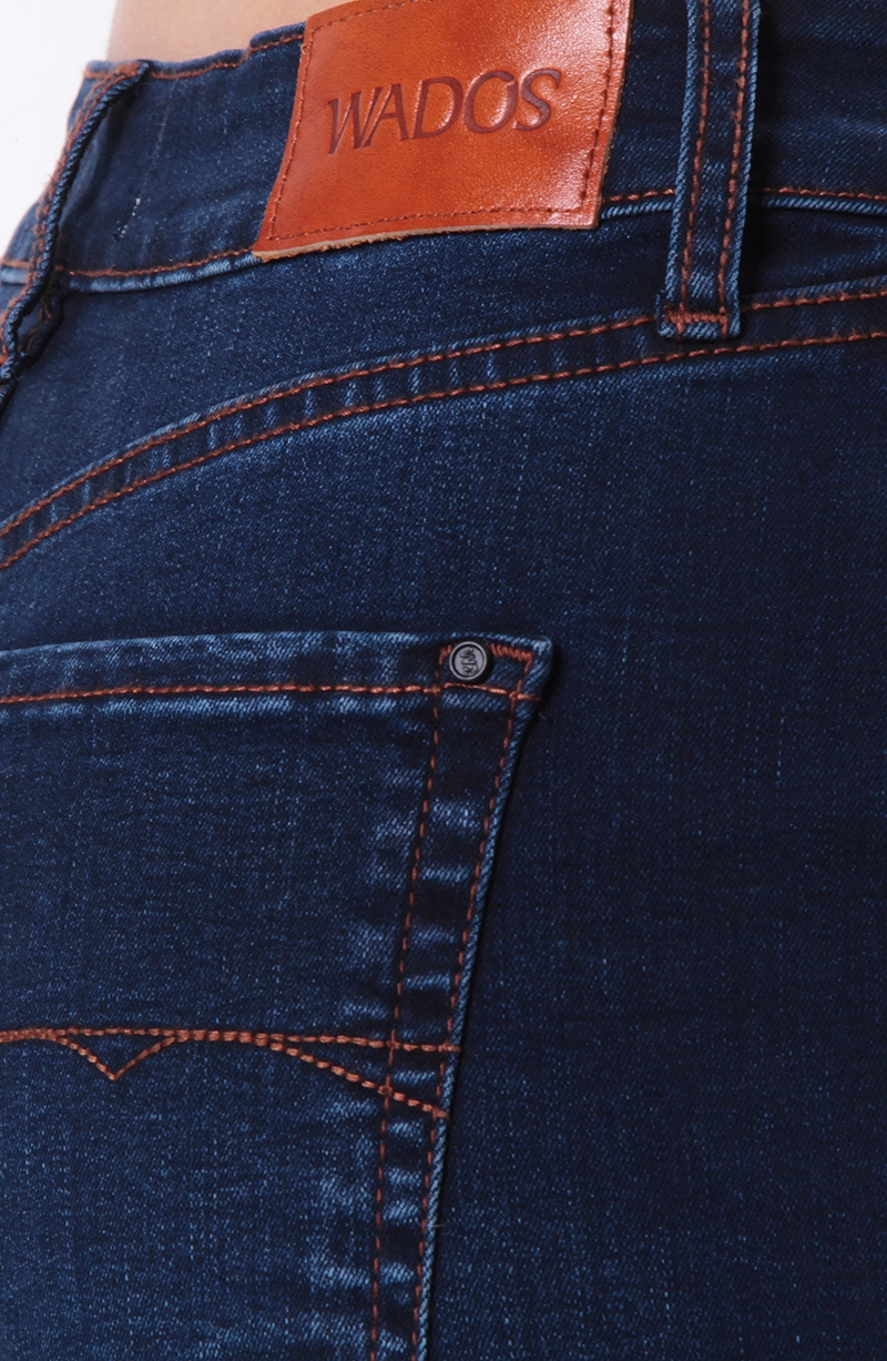 JEANS MUJER BASICO WIDE TIRO MEDIO PRETINA UN BOTON - 6