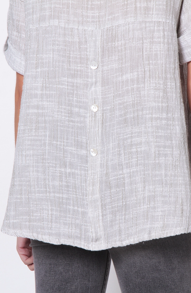 BLUSA MANGA 3/4 ABOTONADA EN DELANTERO - 4