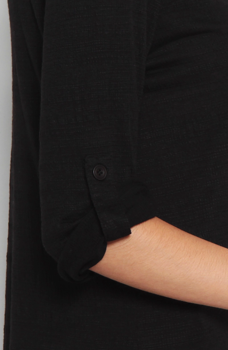 BLUSA MANGA 3/4 ABOTONADO EN DELANTERO CON BOLSILLO ESCOTE V - 3
