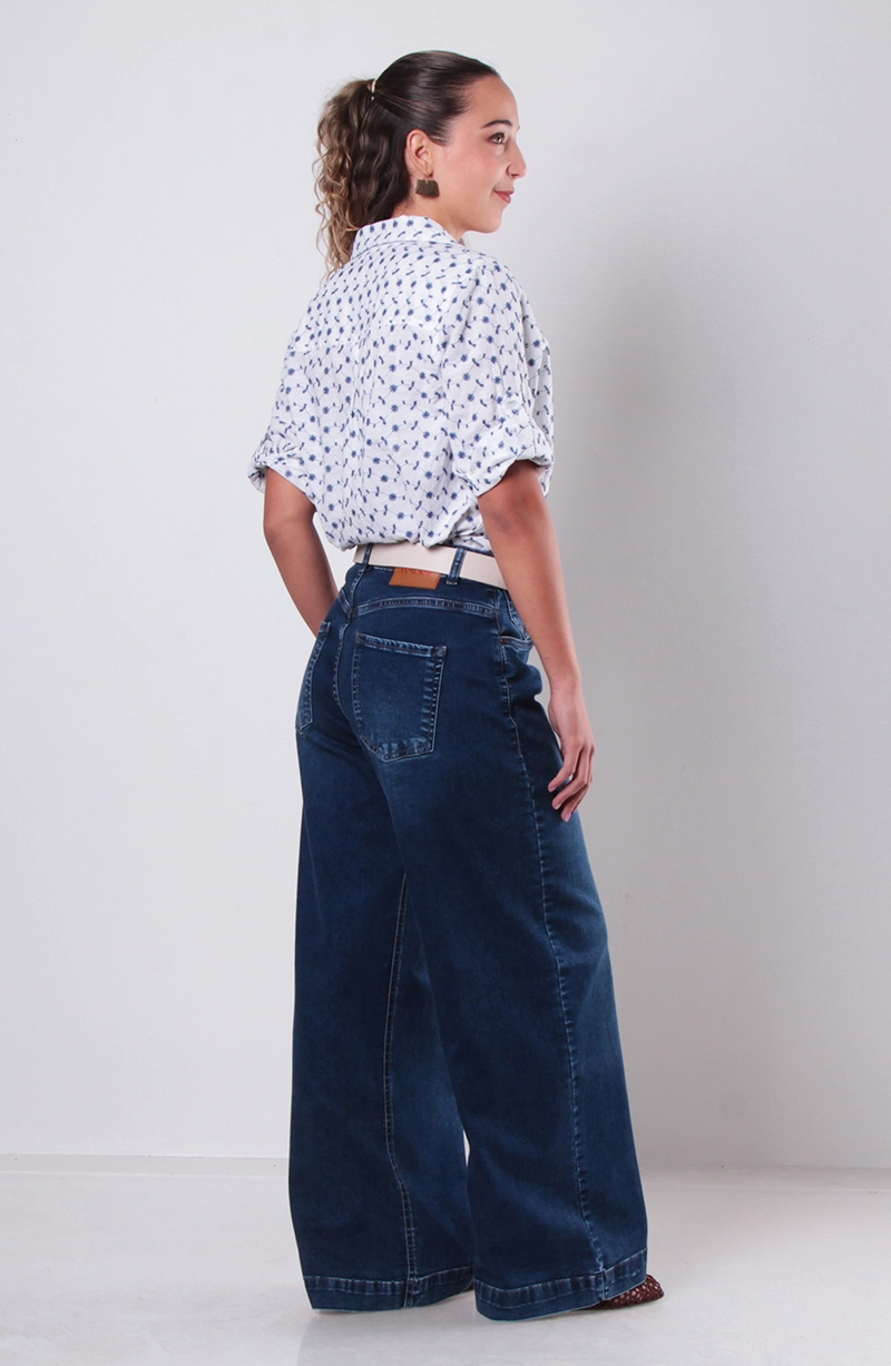 BLUSA MANGA 3/4 ABOTONADA EN DELANTERO CON BOLSILLO - 8