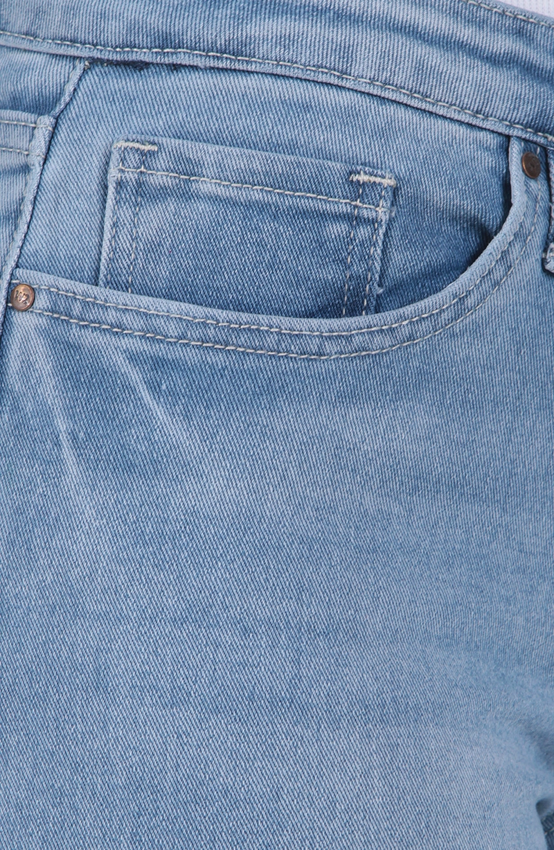 JEANS RECTO TIRO MEDIO PRETINA BASICA CON TAPETA EN BOLSILLO - 5