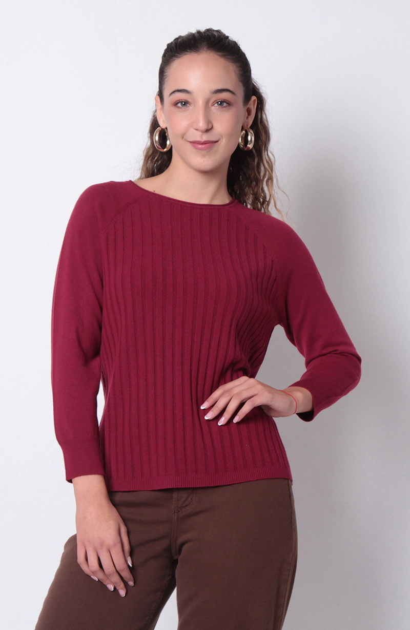 SWEATER MANGA 3/4 ESCOTE REDONDO - 1