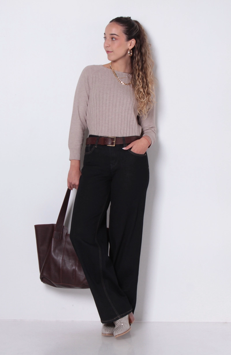 SWEATER MANGA 3/4 ESCOTE REDONDO - 3