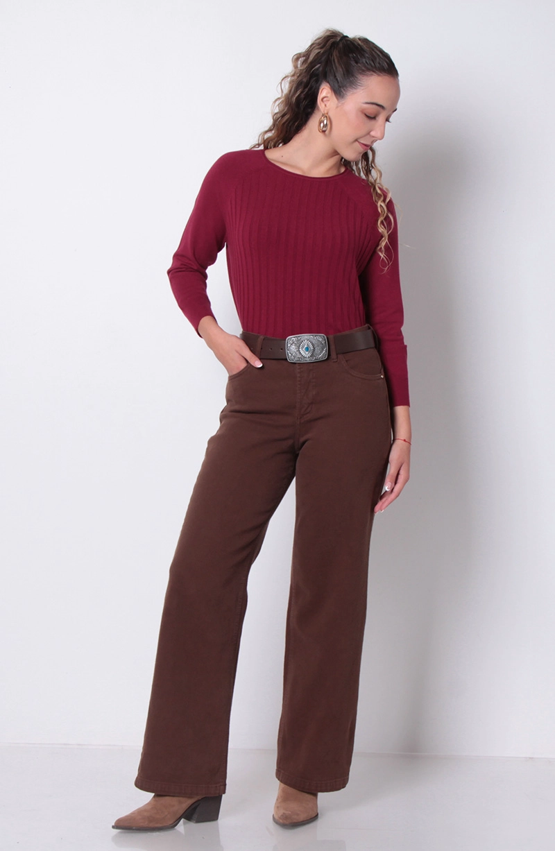 SWEATER MANGA 3/4 ESCOTE REDONDO - 3